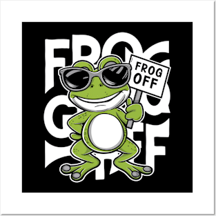 Frog Off | Warning Sign | T Shirt Design Posters and Art